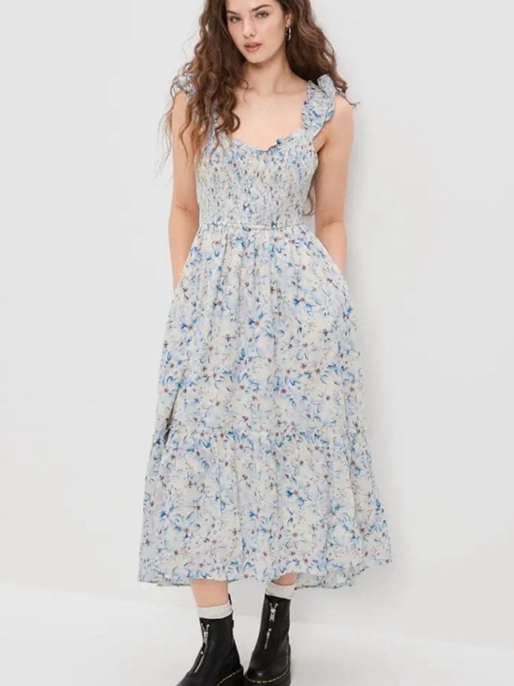 AE - Floral Ruffle Dress - Picture 5 of 9